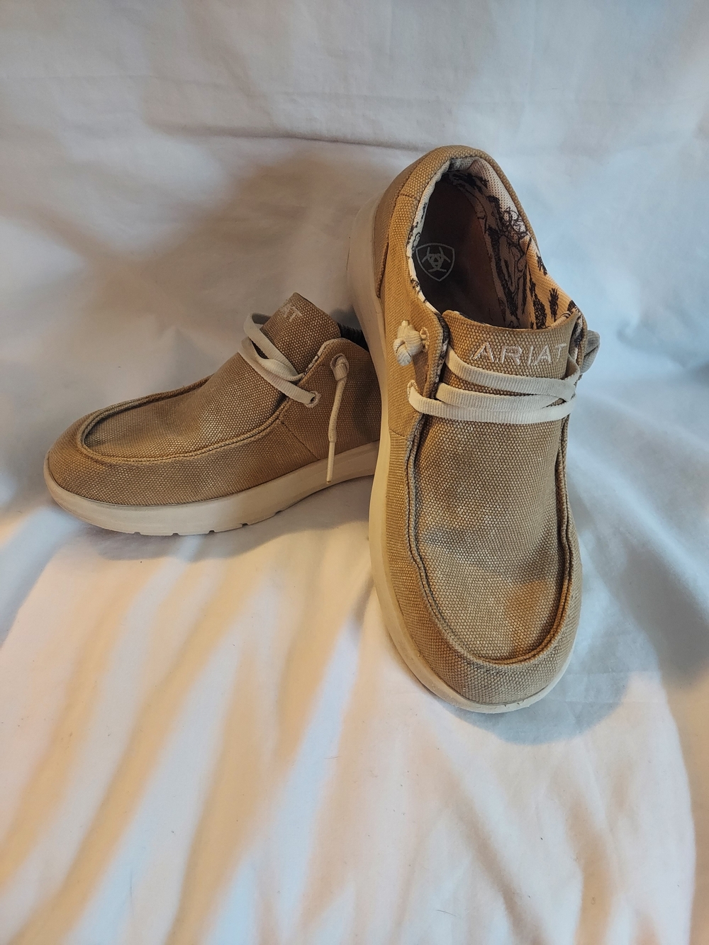 Ariat Women’s Hilo Canvas Slip-On Shoes Washed Tan Size 7.5 - Picture 7 of 7
